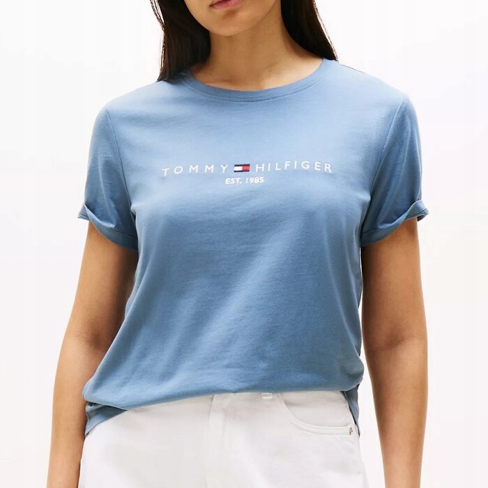 Tričko Tommy Hilfiger klasické bavlněné modré L (nové)