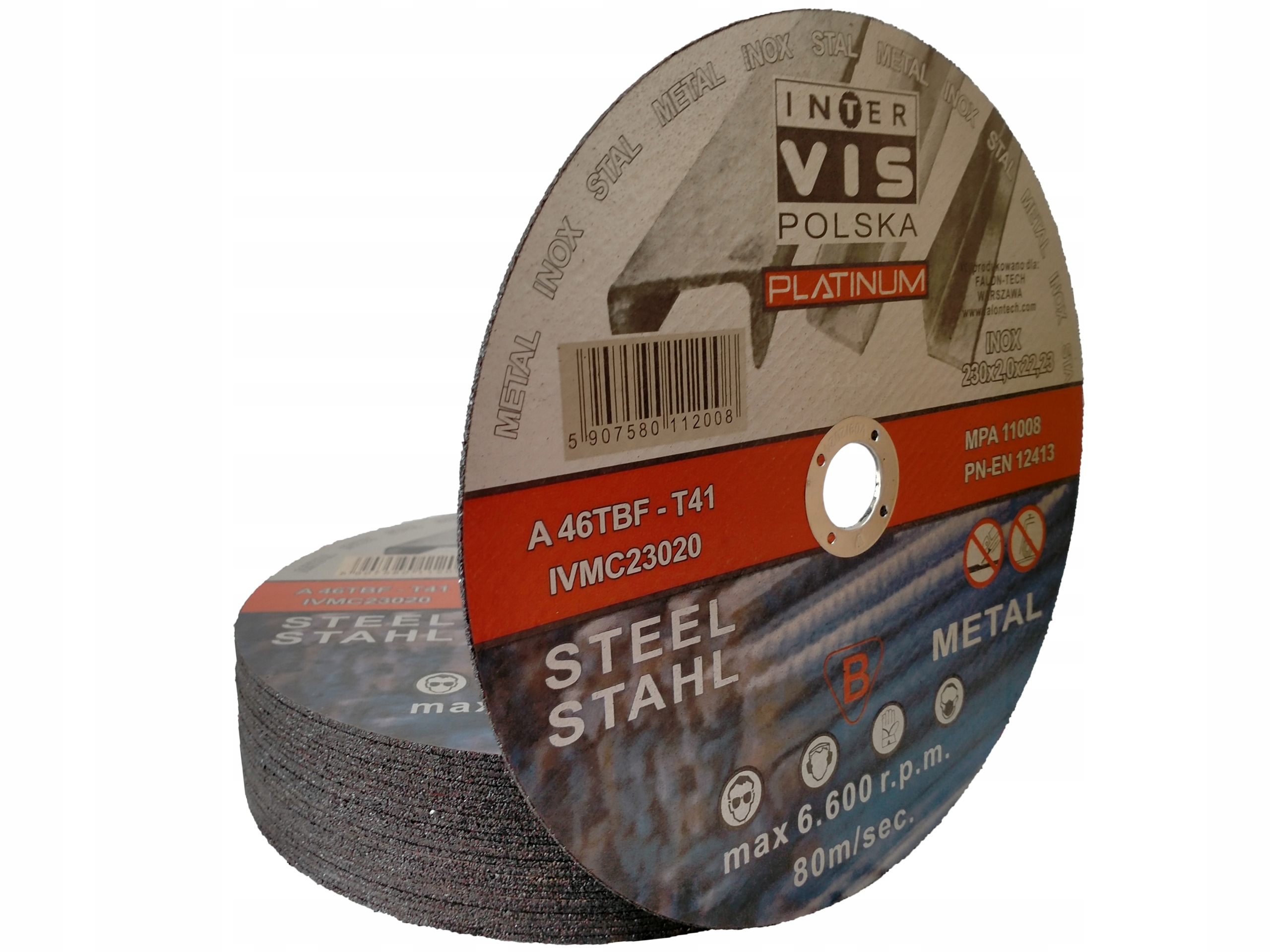 

Tarcze Do Cięcia Metalu Stali Inox 230x2.0 10 szt