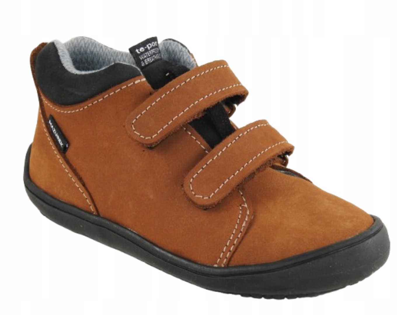 Mazurek chłopięce trzewiki barefoot membrana Te Por skóra 1302 r.25 brąz