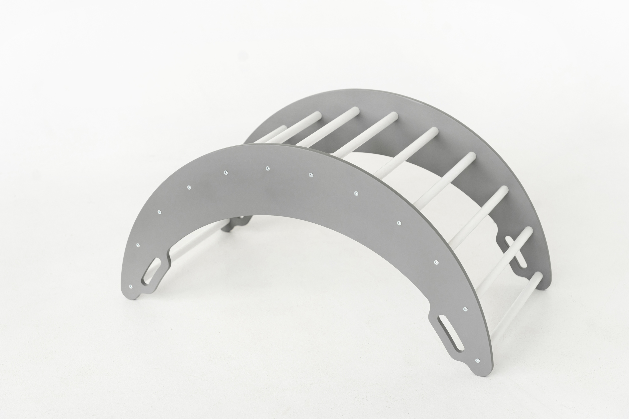 Bujak drewniany dzieci Moon biało-szary Rodzaj bujaki