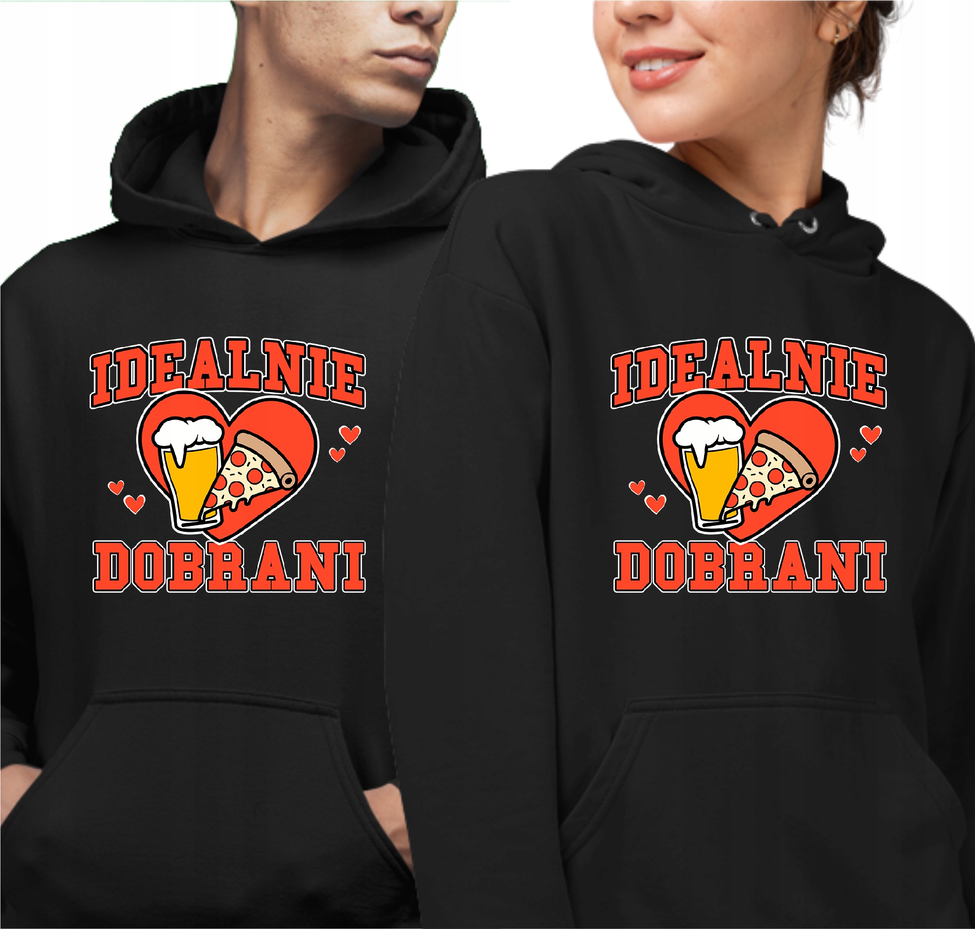 Mikiny pro páry Perfektně vybrané Pivo a Pizza Dárek na Valentýna M