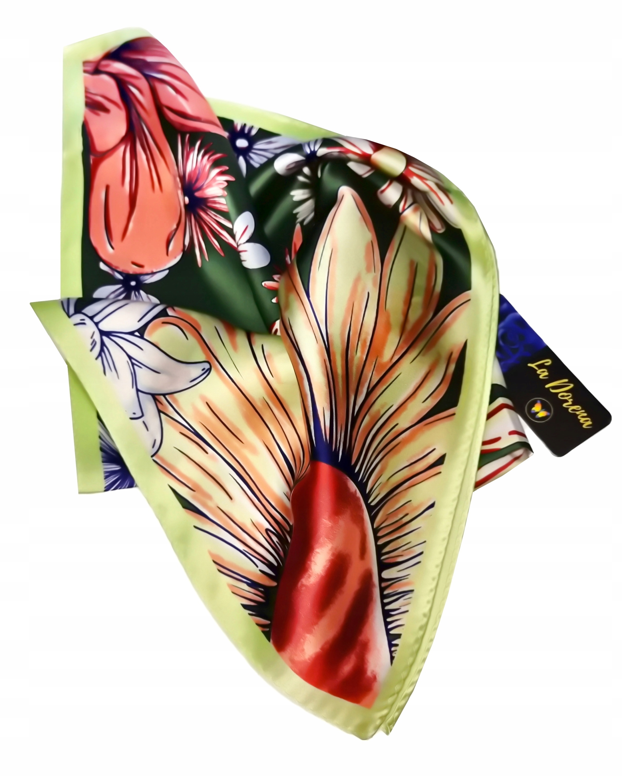 100% JEDWAB MARKOWA APASZKA CHUSTA JAKOŚĆ PREMIUM+ Marka LADORENA