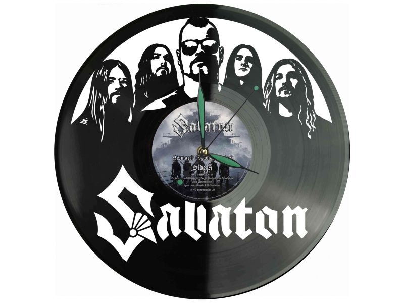 Sabaton Dárek Originální dekorace do domu Hodiny z vinylové desky