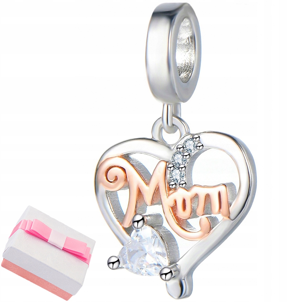

Charms Serce Zawieszka Srebrna 925 Beads Dla Mamy