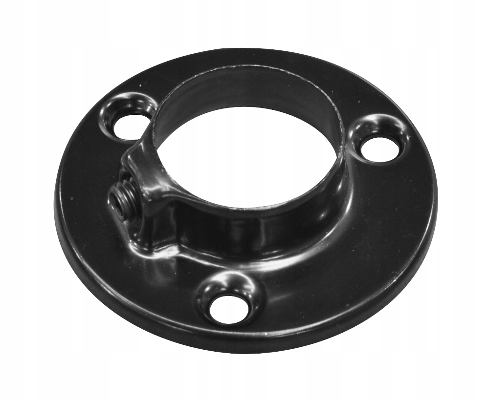 ROZETKA ROZETA CZARNA UCHWYT DO DRĄŻKA RURY FI 25