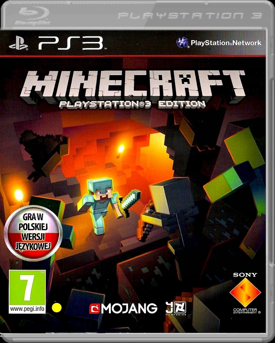 gra dla dzieci na PS3 MINECRAFT Po Polsku PL WYDOBYWAJ, BUDUJ I BAW SIĘ Tematyka przygodowe