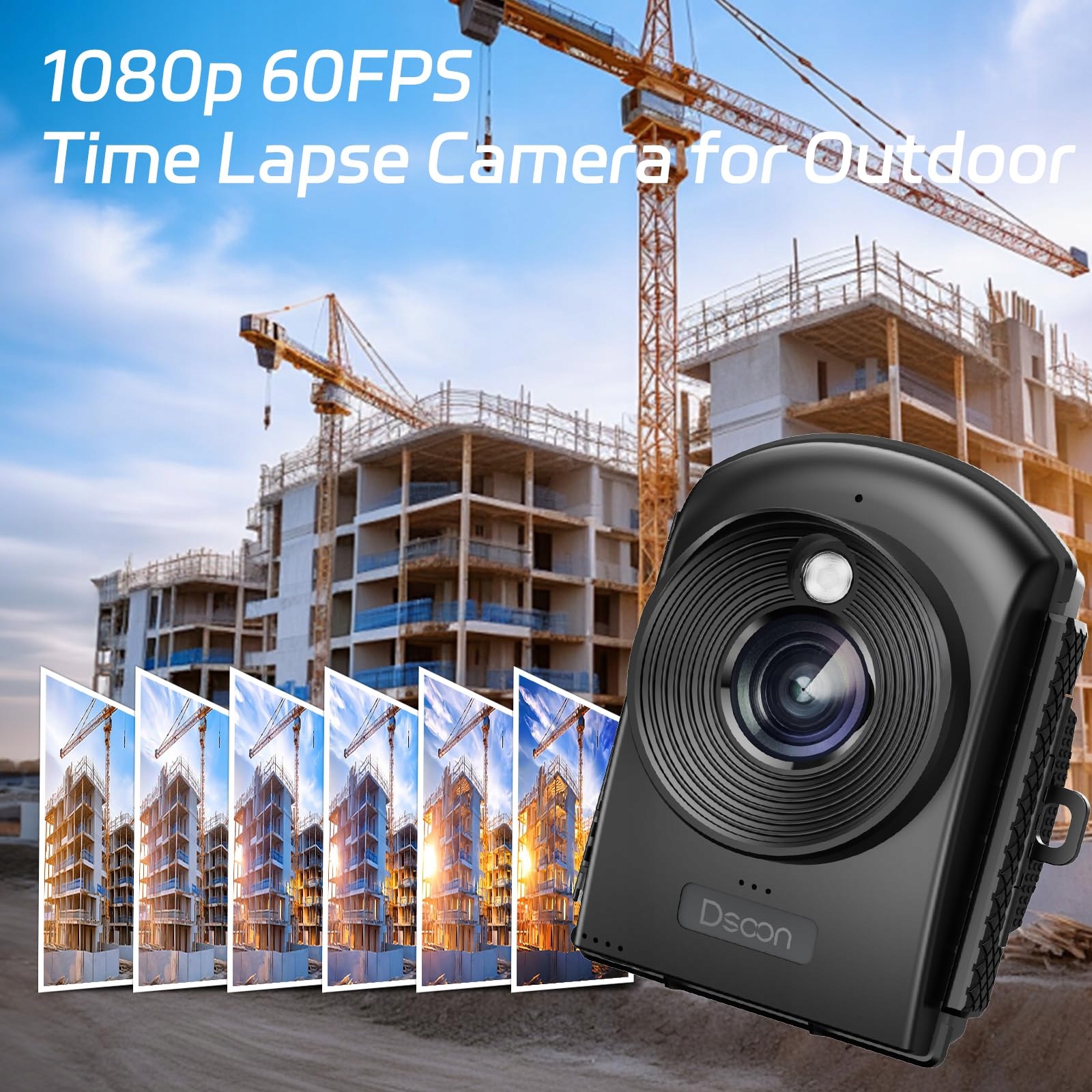 DSOON Kamera Poklatkowa Zewnętrzna 1080P LCD IP66 6 Miesięcy Bateria 32GB — miniatura 2