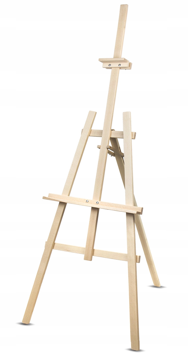 Výškově nastavitelný bukový stojan na malování