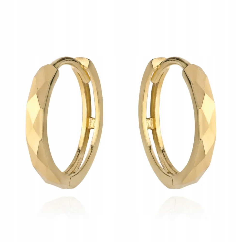 Náušnice 585 diamantové kroužky