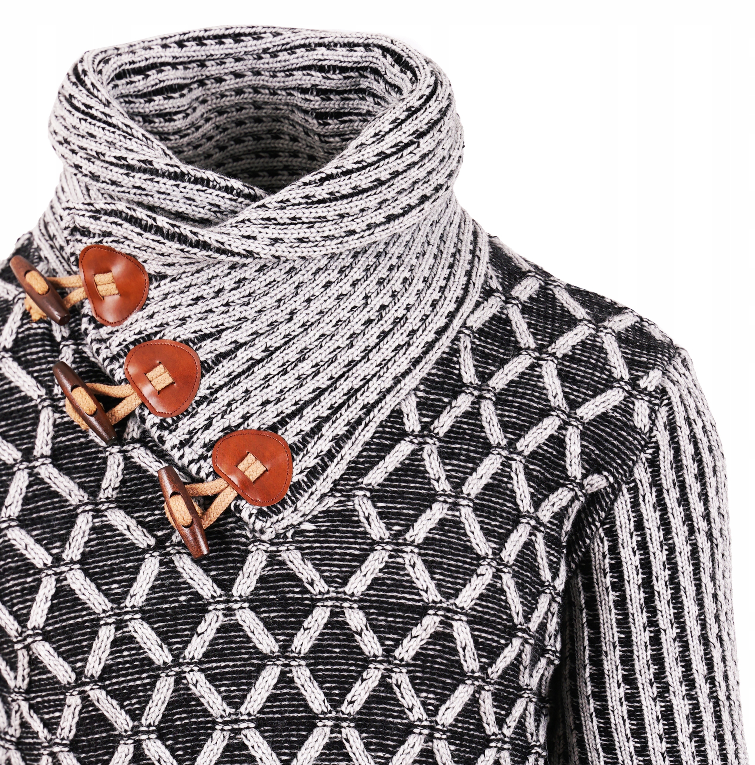 SWETER WEŁNIANY ZIMOWY MĘSKI GRUBY CIEPŁY GOLF 3XL Materiał dominujący wełna