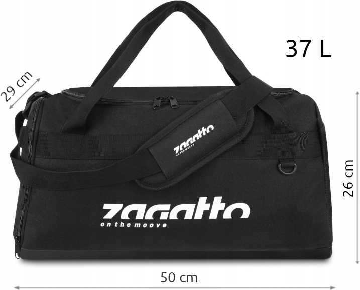 Сумка Веб камера чоловічі жіночий одяг місткий сумка туристичний потужний чорний ZAGATTO photo 4