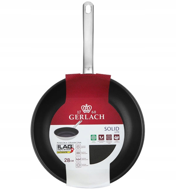 Patelnia tradycyjna Gerlach Solid Lite 28 cm ceramiczna