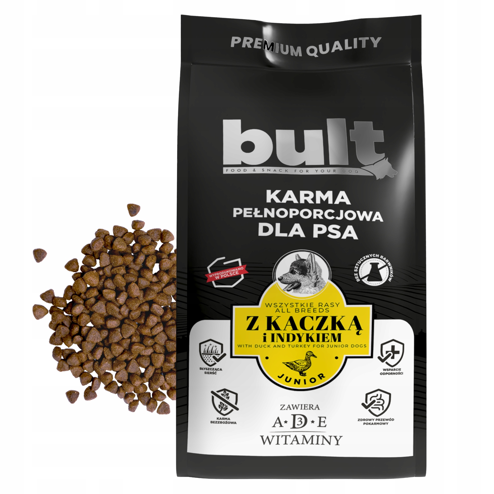 Levně Krmivo Suché S Kachnou A Krůtím Masem Bult Pro Štěňata 3 kg