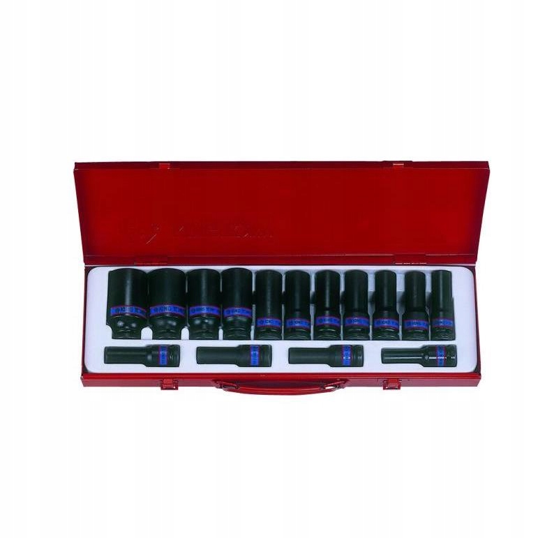 KING TONY NASADKI UDAROWE DŁUGIE 1/2" KOMPLET 15 elem. 10-32mm