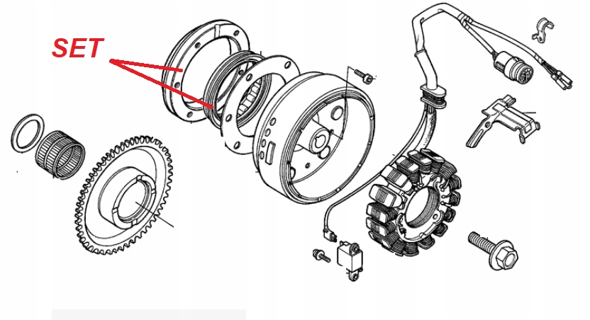 HONDA CB 500 S N 1994-2002 ŁOŻYSKO JEDNOKIERUNKOWE Producent Vinse