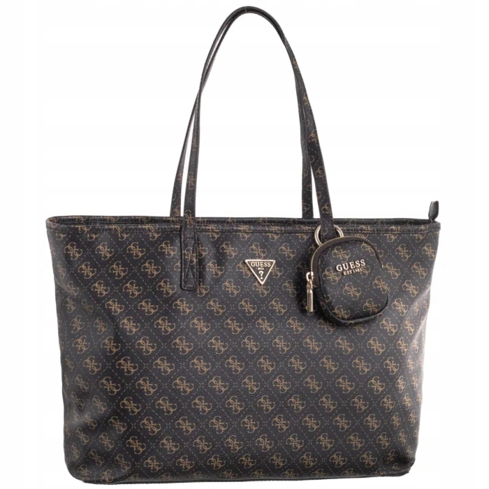 Velká dámská nákupní taška Guess Power Play II HWQG71 Brown Hnědá