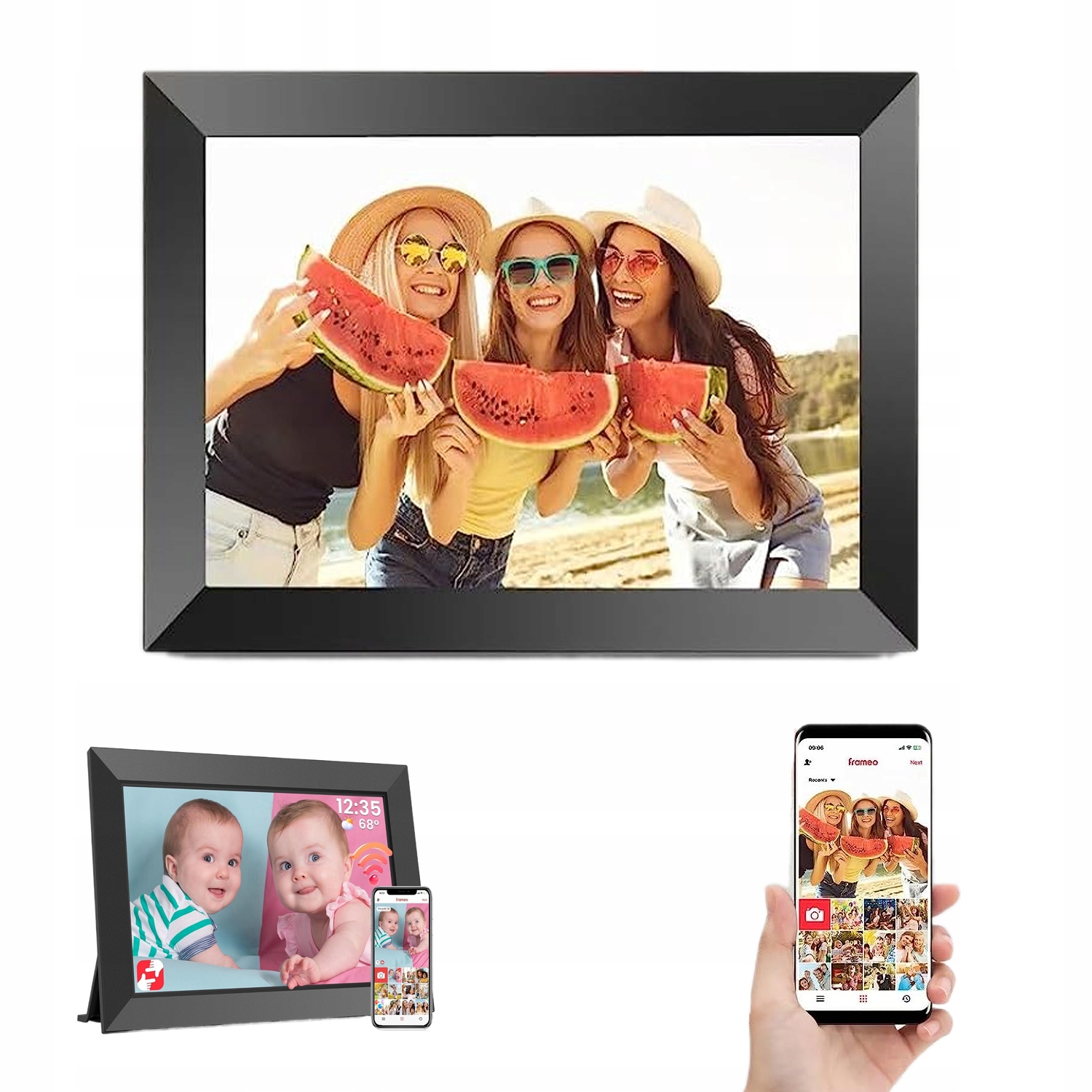 Digitální Rámeček Pro Fotografie 10,1 Palce 1280*800 Ips Dotykový Displej 32G