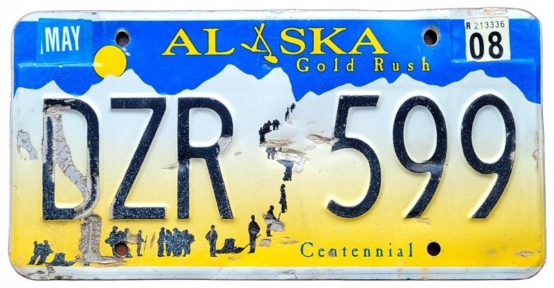 Alaska 2008 - tablica z USA dla kolekcjonera