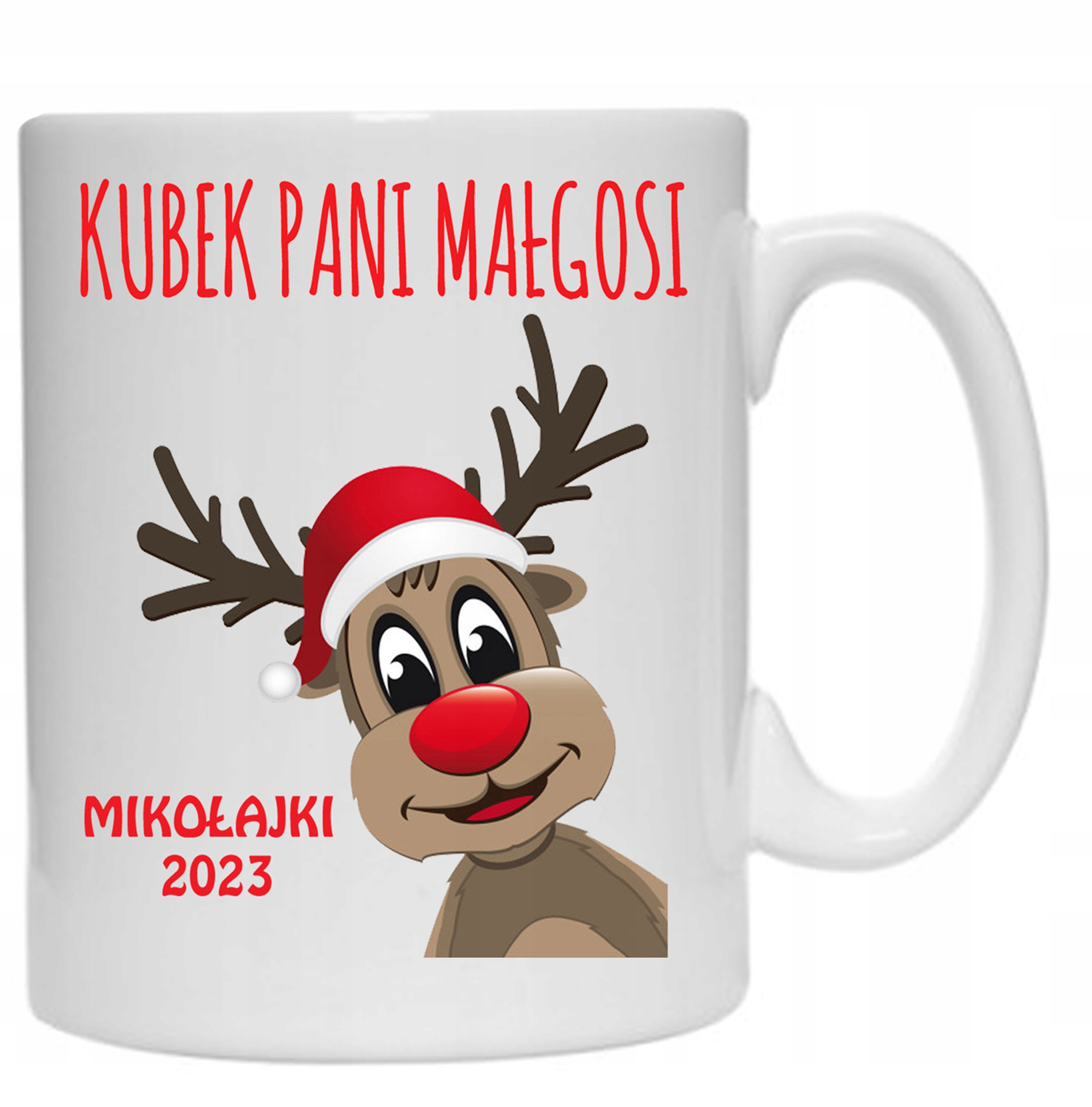 ŚWIĄTECZNY KUBEK NA MIKOŁAJKI GWIAZDKA + TWOJE IMIĘ