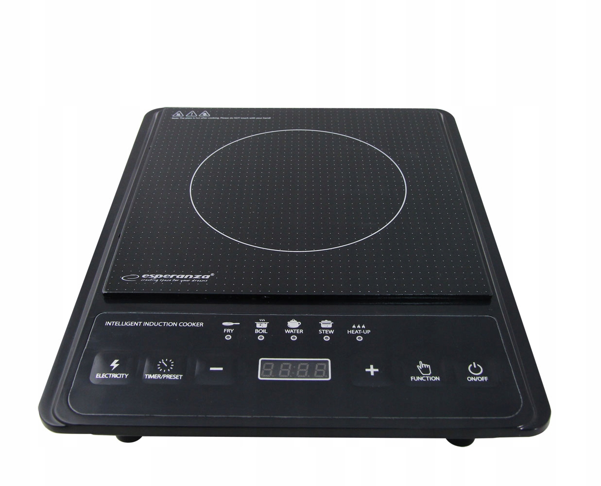 PŁYTA INDUKCYJNA KUCHENKA ELEKTRYCZNA 2000W TIMER 80°C~270°C 5 programów Marka Esperanza