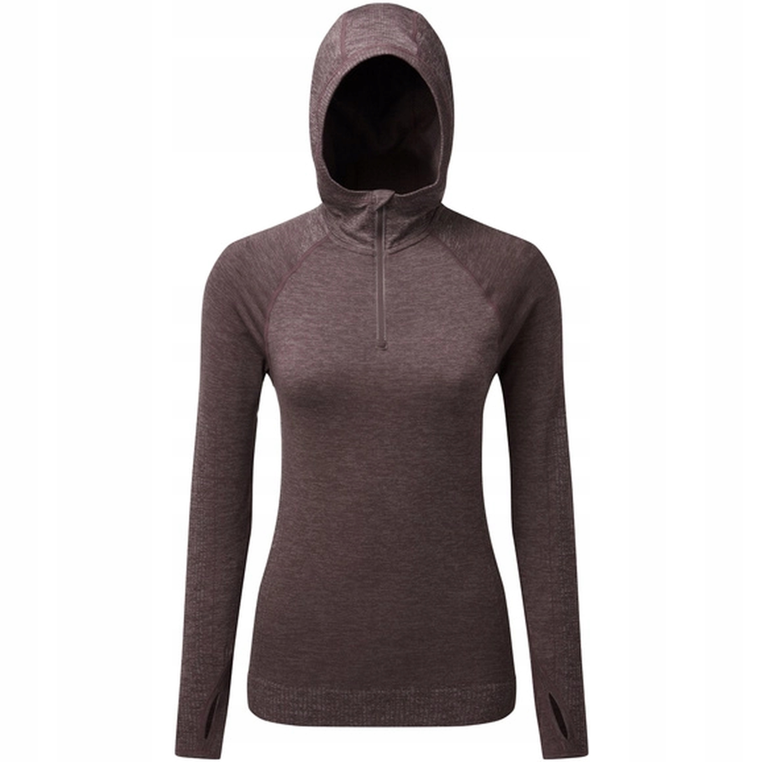 Bluza do Biegania Kapturem Ronhill Life Seamless Damska Sportowa Brąz L/XL