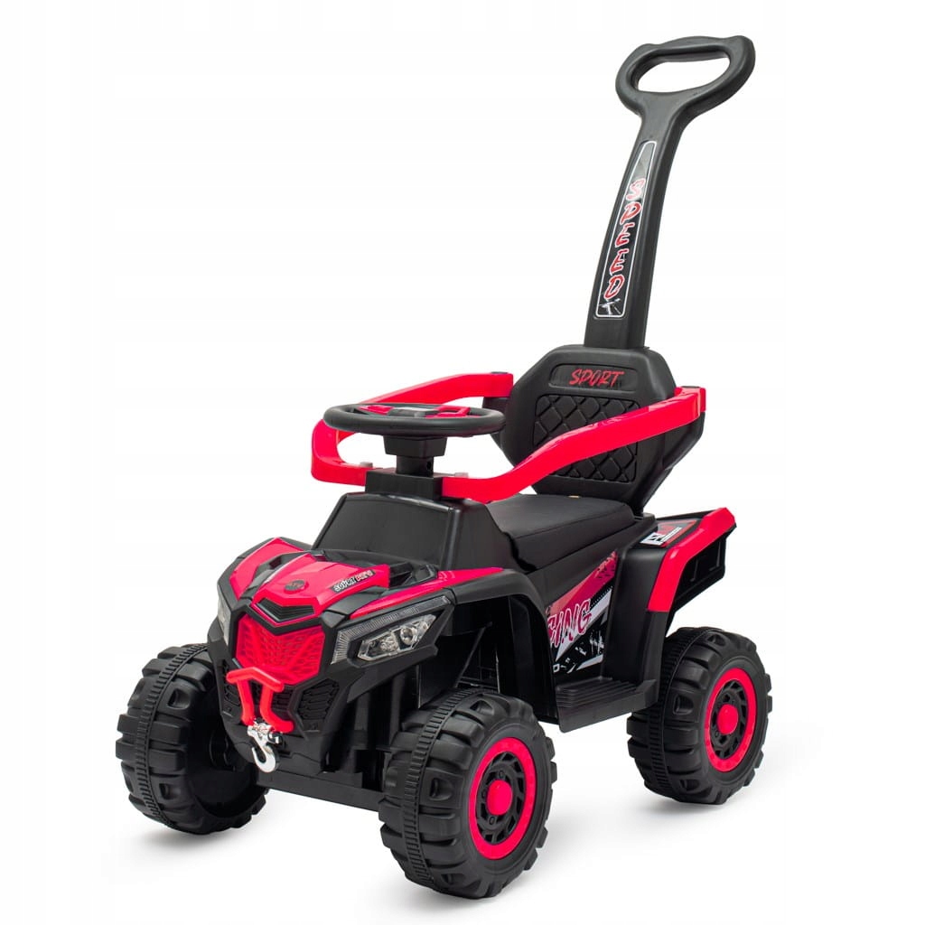 Babymix Ruggy Jeździk elektryczny pojazd quad 4-koła z pchaczem Red