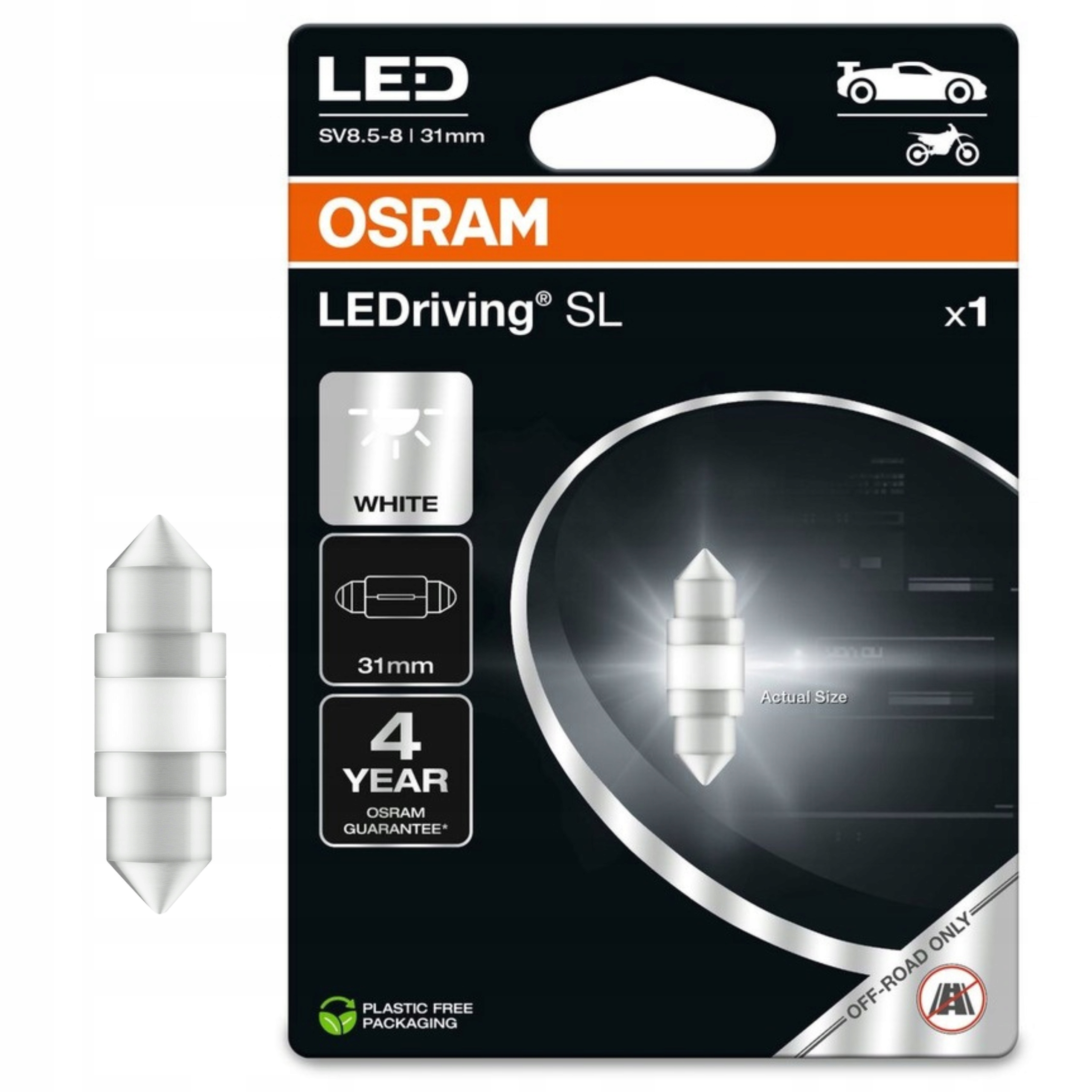 Osram Led automobilová žiarovka Led Premium C5W 31 mm 6000K Epack