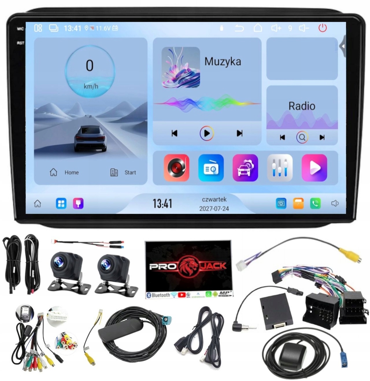 Gps Rádio Android Bt Skoda Fabia 2007-2014 Carplay Wifi Usb 4GB 64GB Sim
