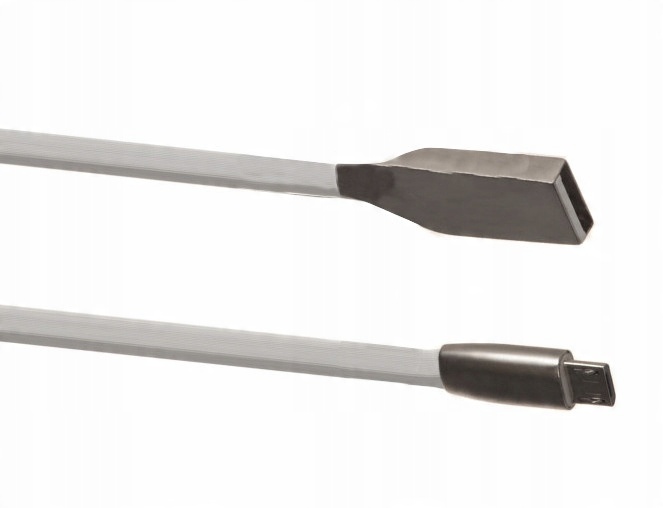 

Przewód Kabel Micro Usb Z Opaską 1,5m metal biały