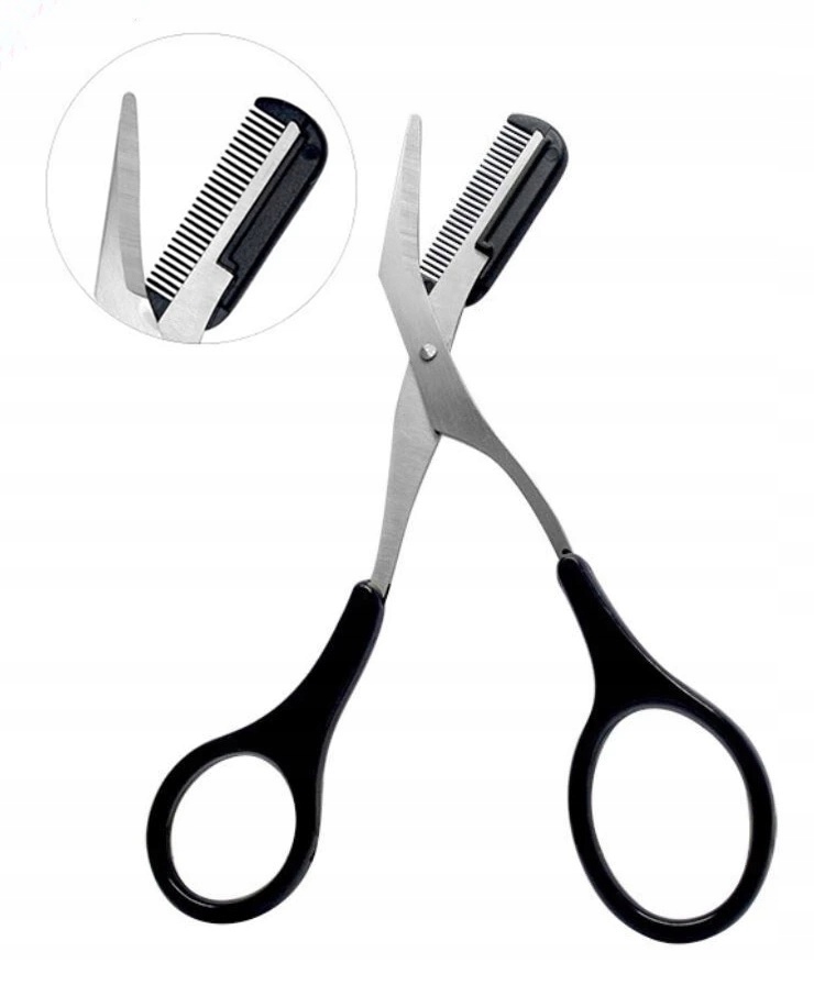 

Nożyczki Do Stylizacji Regulacji Brwi Z Grzebykiem