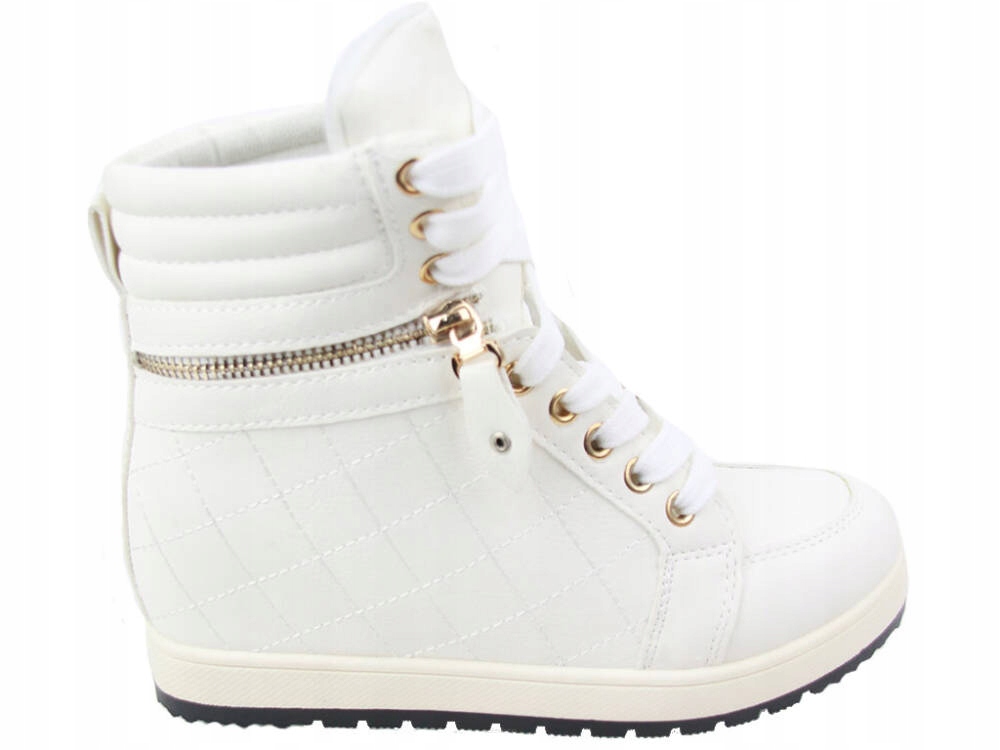 

Sneakersy Na Koturnie Sznurowane Białe Y1FC8 36