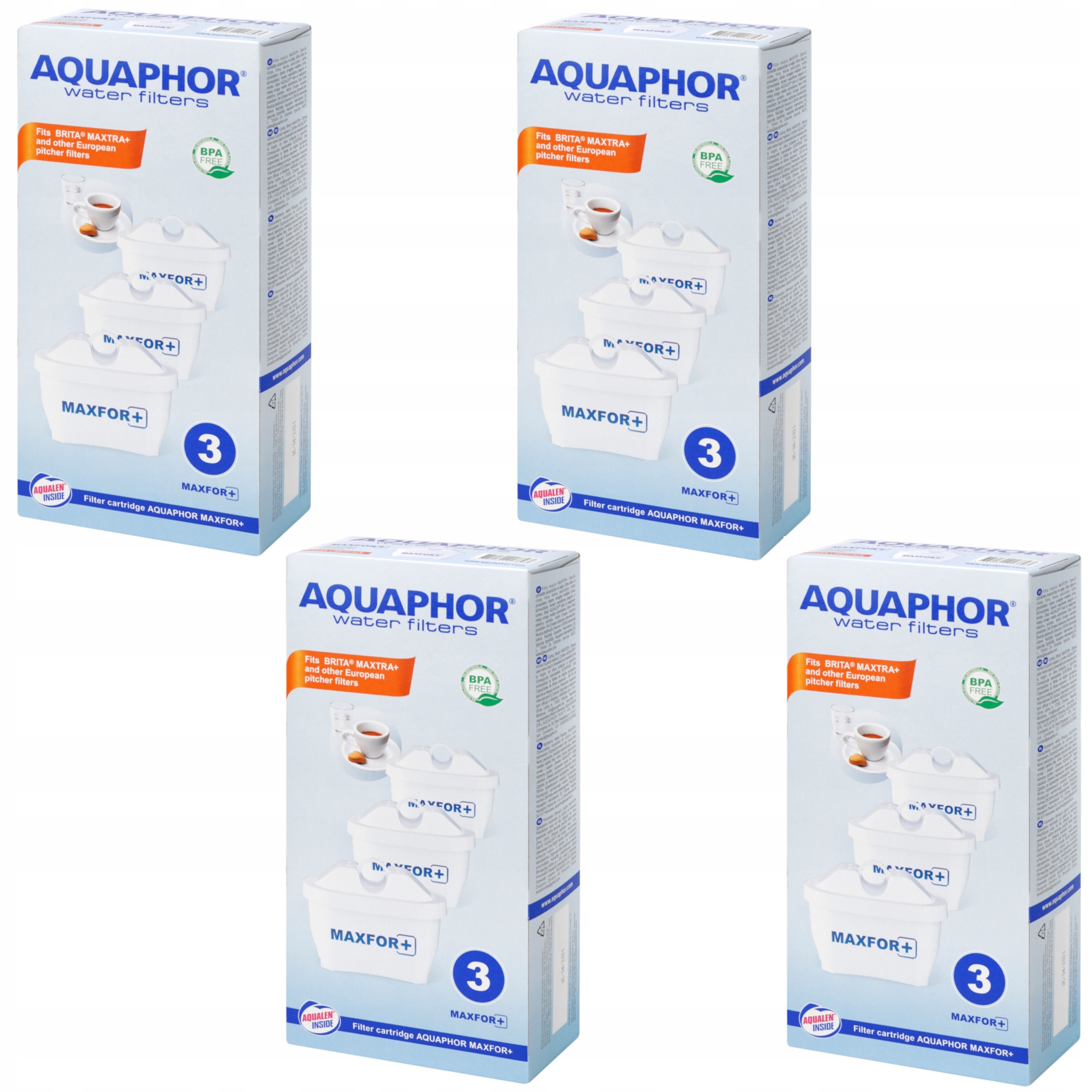 Filtr na vodu, náplň do filtrační konvice Aquaphor B25+ Maxfor, 12 ks