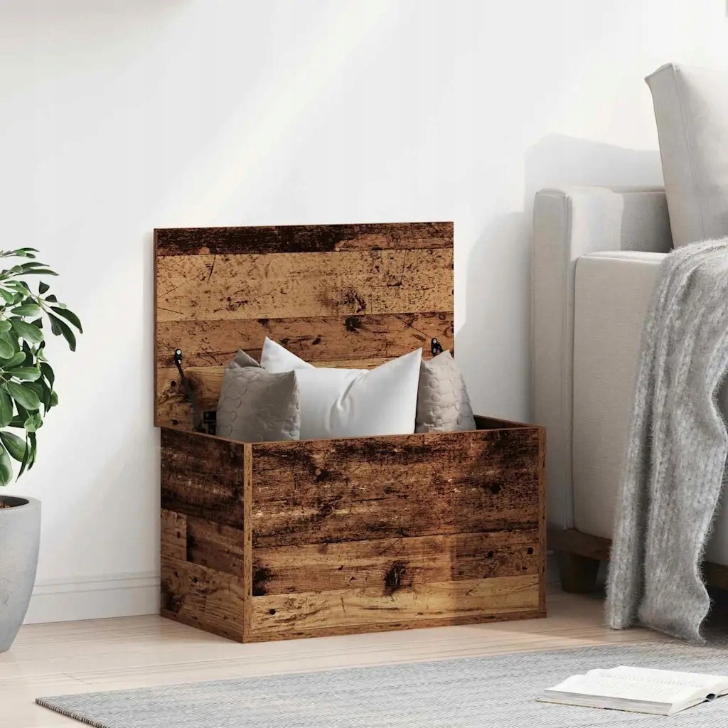 vidaXL Úložná krabice Staré dřevo 60 x 35 x 35 cm kompozitní dřevo