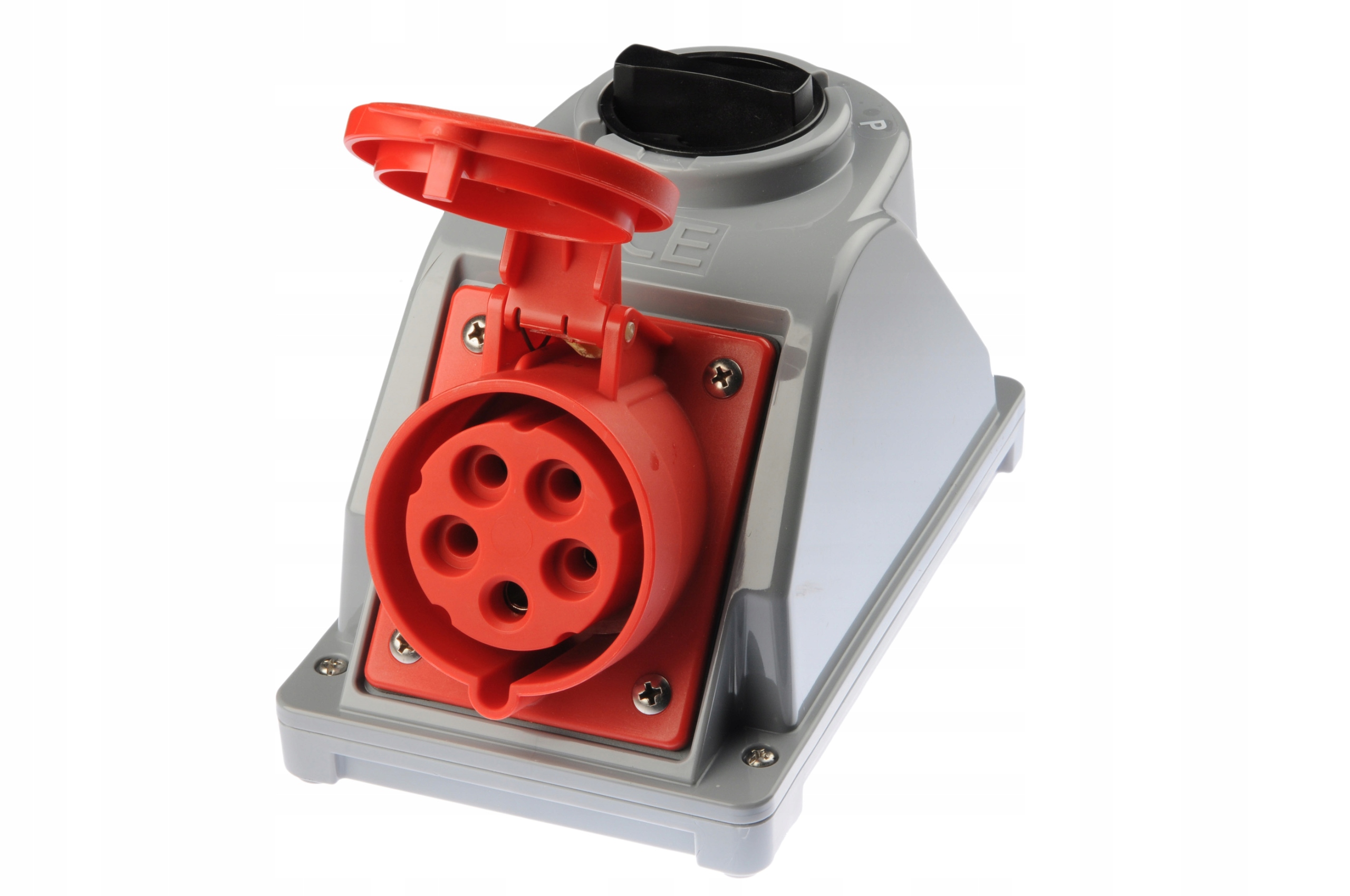 Zásuvka s vypínačem „combo-pol“ IP44 32A 400V 3P+Z+N vypnuto L-o-p