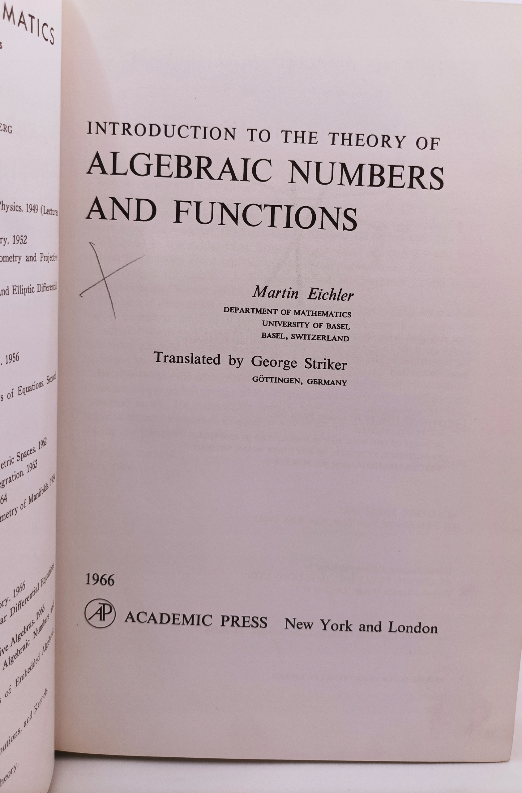 Introduction to the Theory of Algebr(..) - Eichler