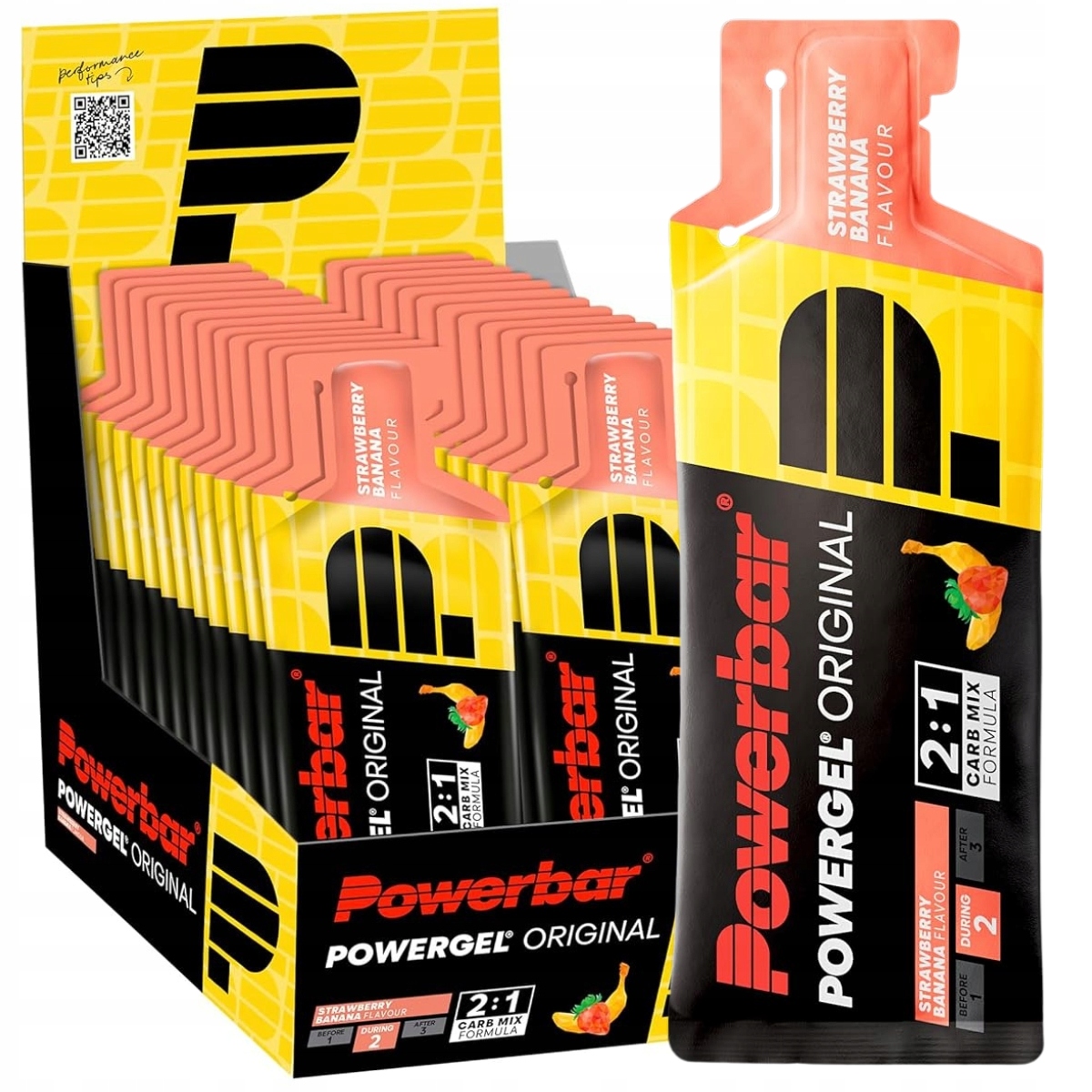 PowerBar PowerGel Original 24x41 C2MAX Balíček gelů Strawberry & Banana