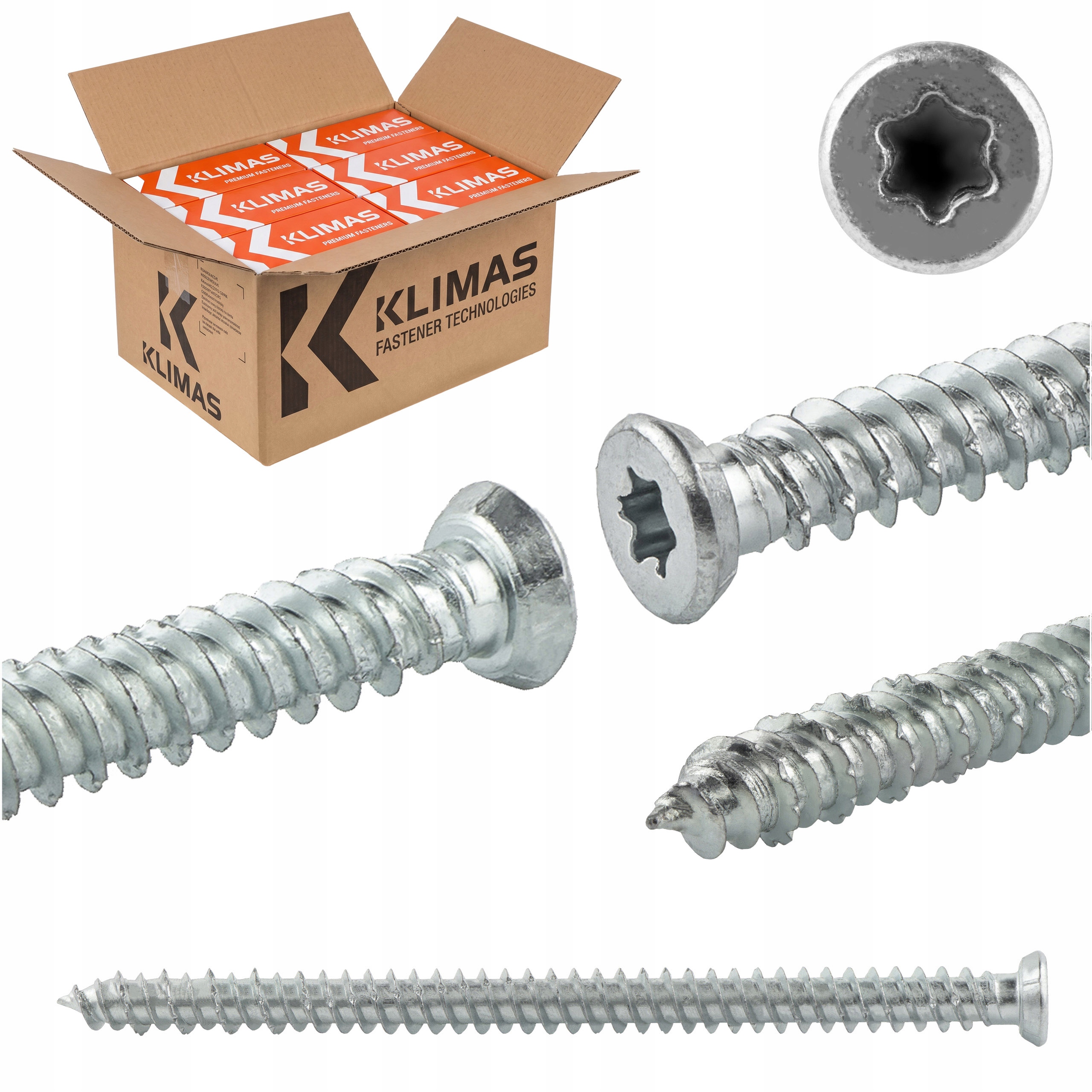 Zárubňové skrutky 7,5x212 mm 800 ks kužeľové Torx Klimas Who