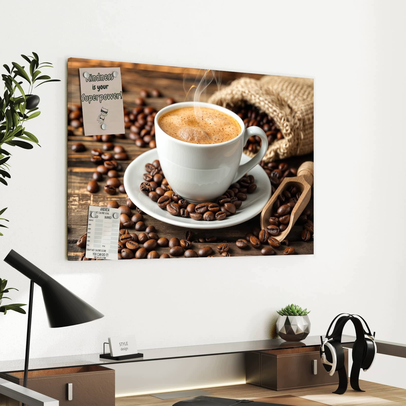 Magnetická tabule Káva Delektowanie se 60 × 40 cm