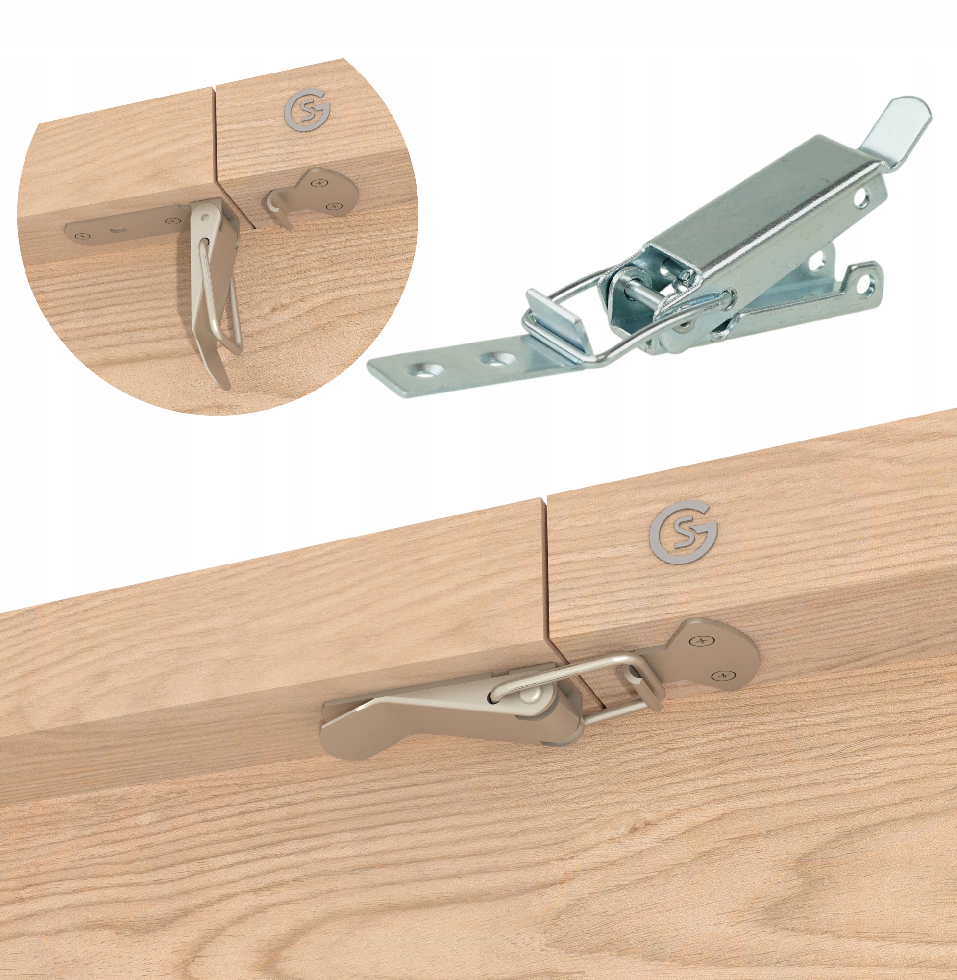 KLAMRY DO STOŁÓW, ZAMKNIĘCIE BLATÓW, ZAPIĘCIE BLATU, ZESTAW 4 SZTUK Marka Global Service