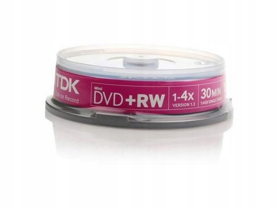 

Tdk Dvd+rw Mini 1,4GB 30MIN 8CM Do Kamer c.10