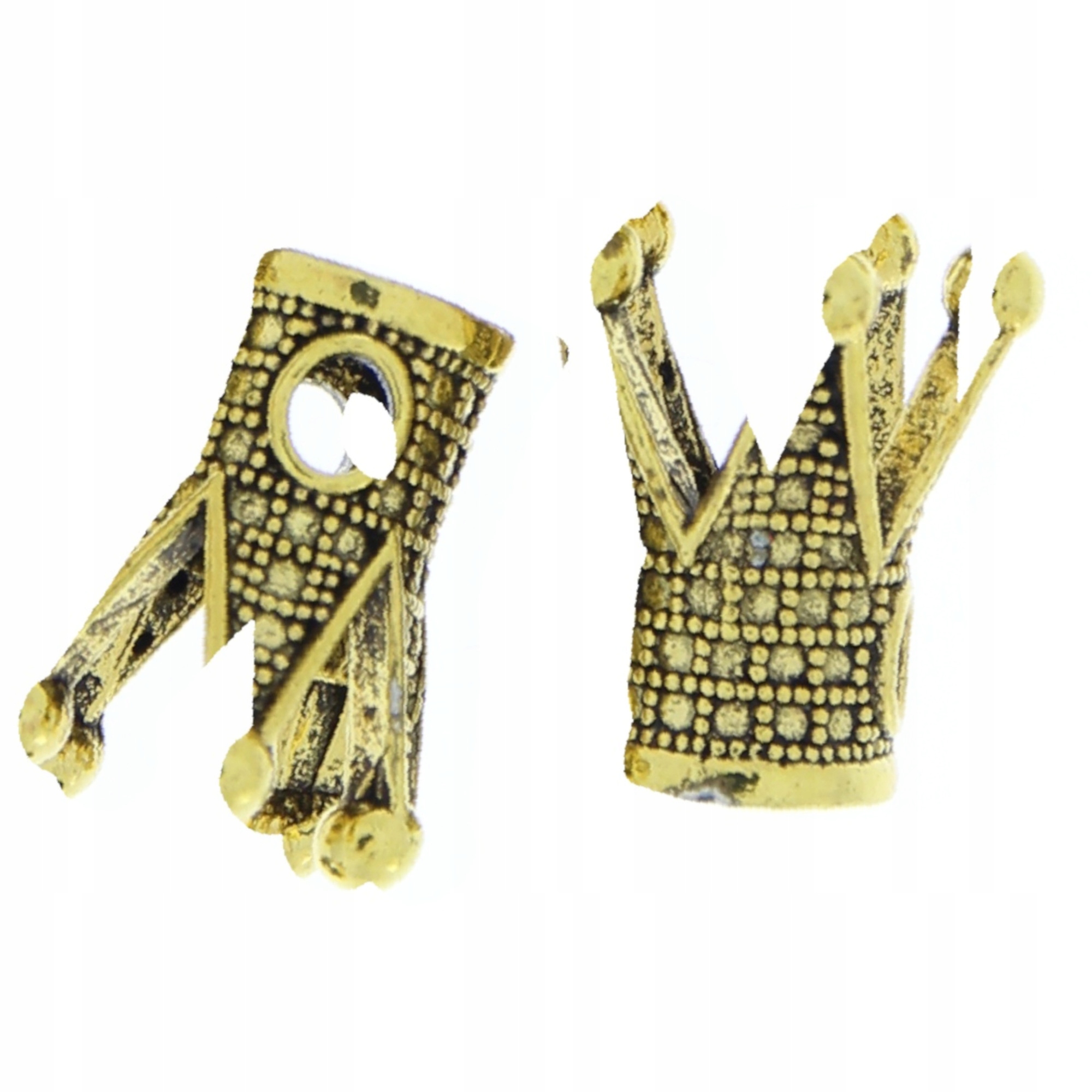 Przekładka Korona Antique Golden 12.5x12mm 2szt