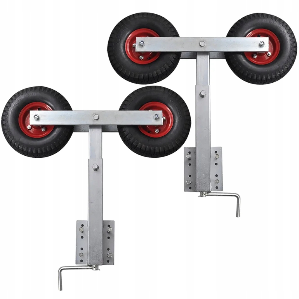 Regulovatelné podpěry pro lodě, ocel, 59-84 cm, 500 kg, kola 25,