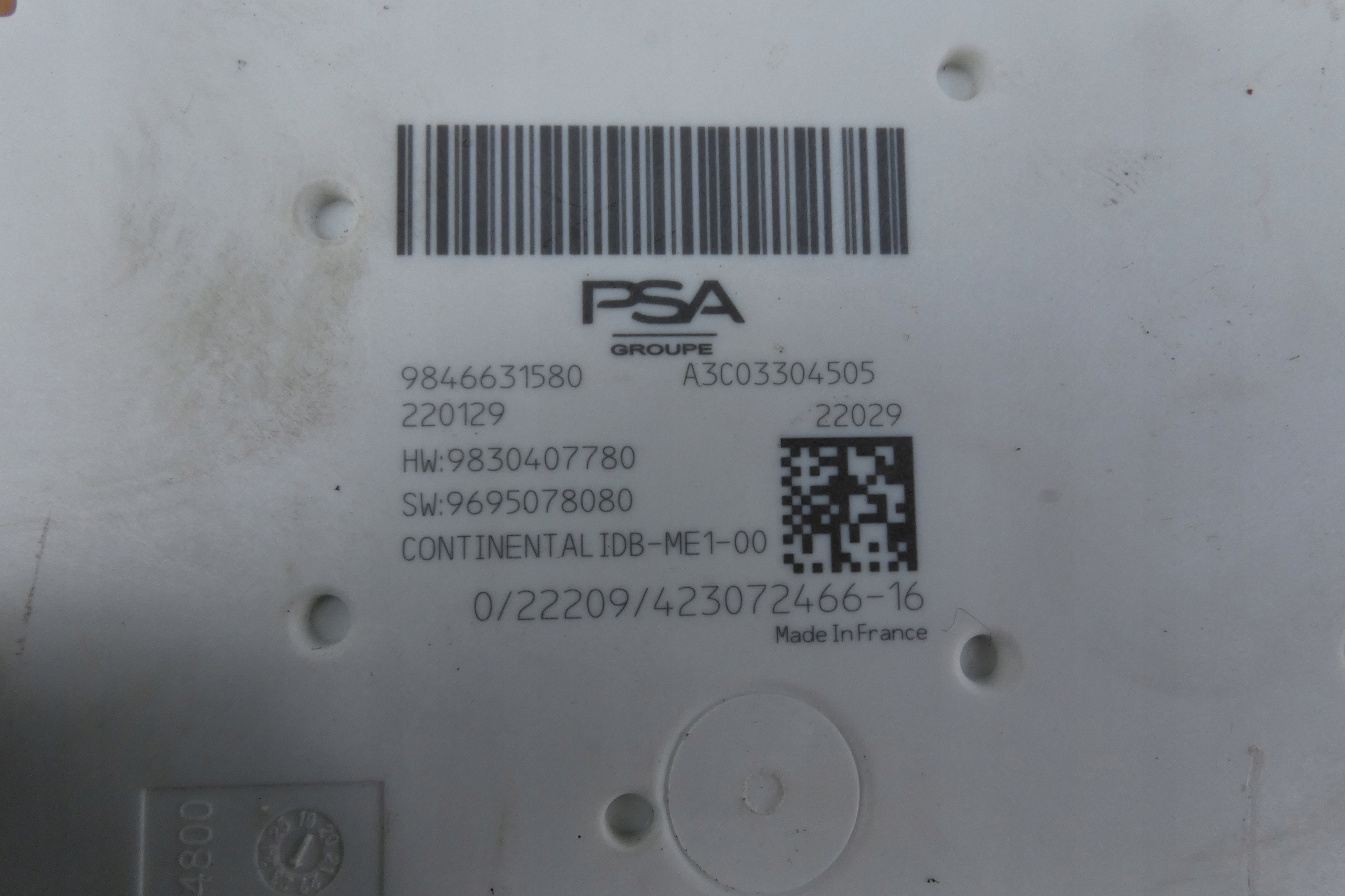 module control unit KOMFORTU PEUGEOT CITROEN 9846631580