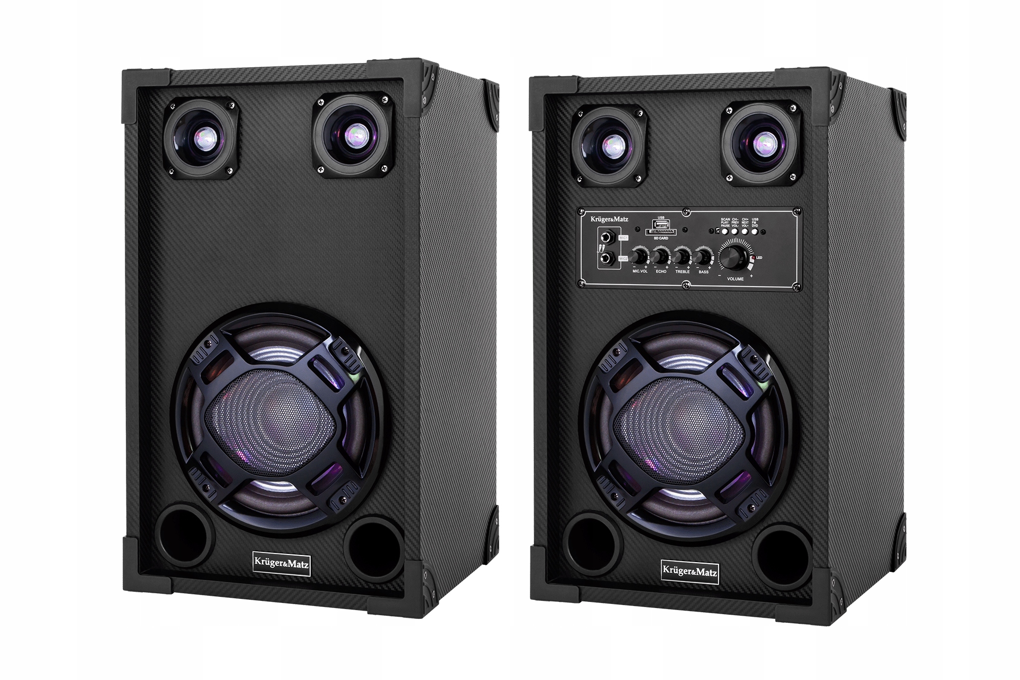 Kolumny estradowe Bluetooth USB Mikrofon Karaoke Średnica głośnika niskotonowego 20 mm