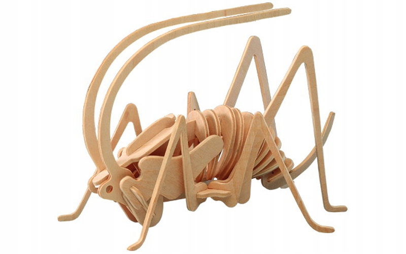 PUZZLE DREWNIANE 3D PRZESTRZENNE Świerszcz Konik