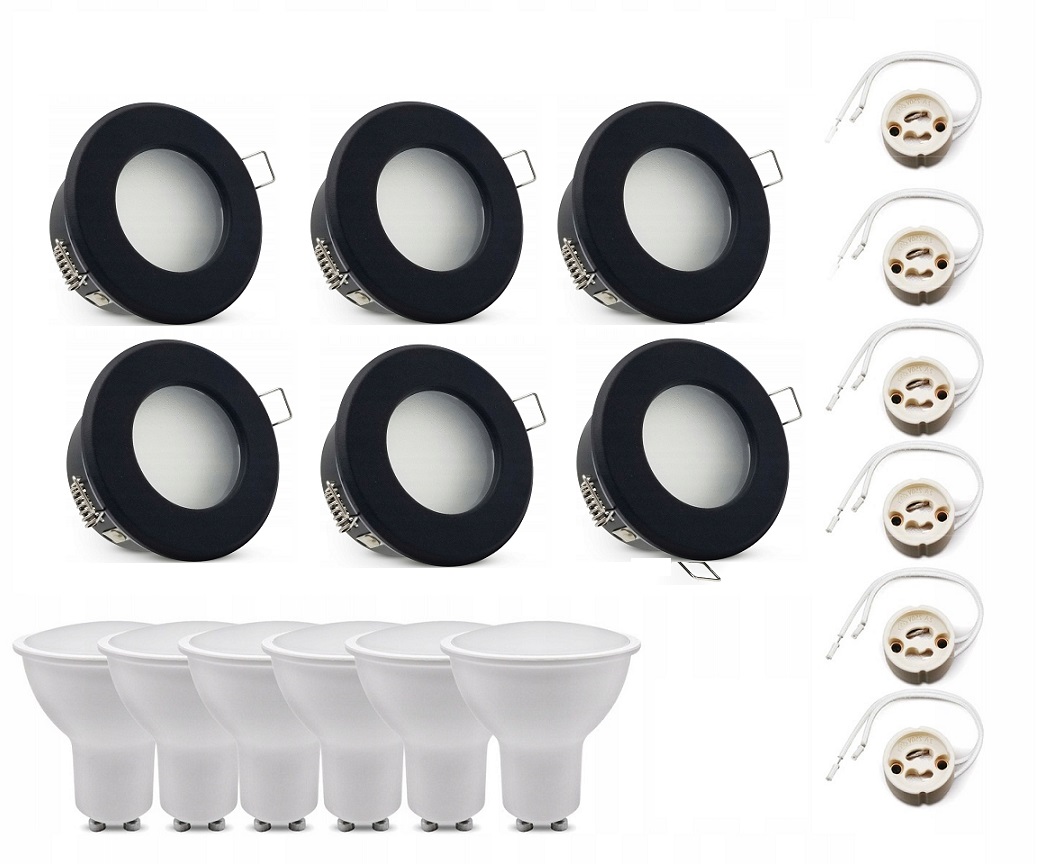 Zestaw 6x Oprawa Hermetyczna do Podbitki IP44 6x GU10 Led 5W 6x oprawka