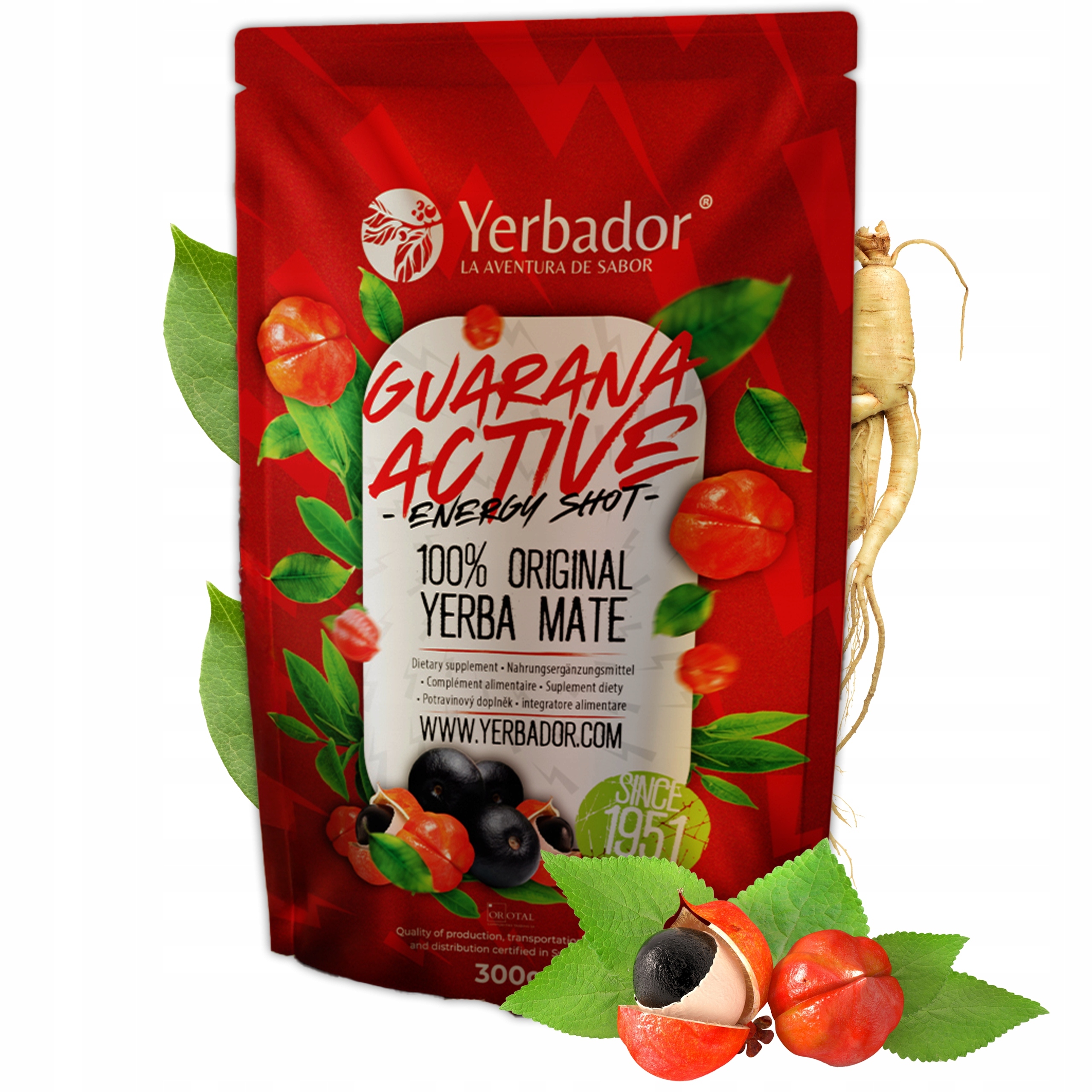 Yerba mate Yerbador 300 g ekologiczna wegańska bez laktozy