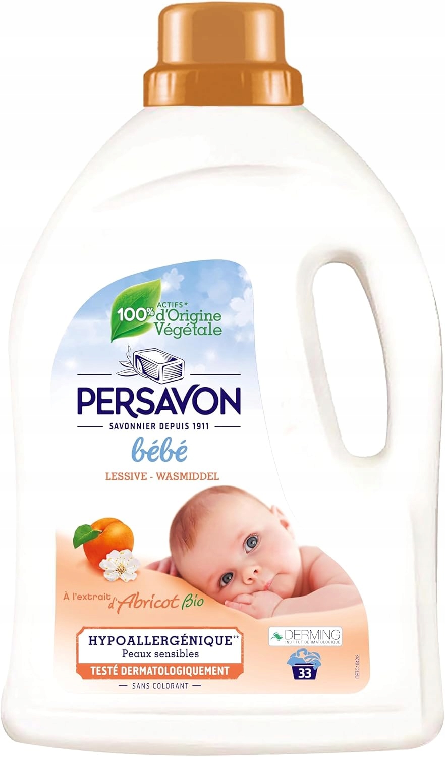 Gel na praní pro děti s organickým meruňkovým mlékem Persavon 1.5 l