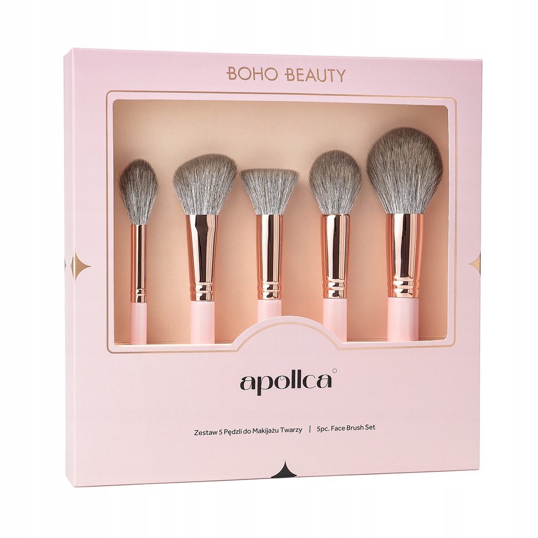 Boho Beauty x Apollca Face Brush Set Zestaw 5 pędzli do makijażu twarzy