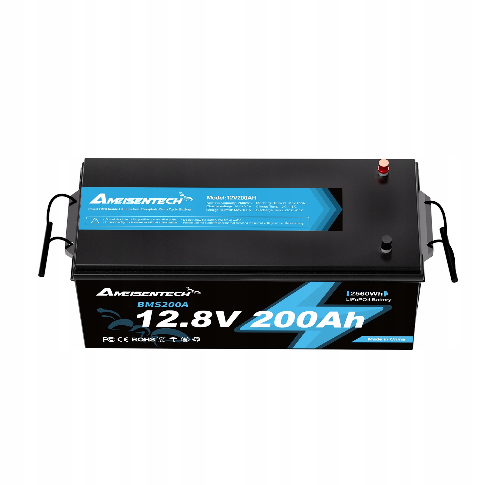 Akumulator 12V 200AH LiFePO4 Baterie Bms Ameisentech Bezobsługowy energia